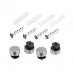 Зеркалодержатель d17 мм без сверления, хром (комплект) - пакет Tech-Krep Зеркалодержатель d17 мм без сверления, хром (комплект) - пакет Tech-Krep