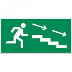 Пиктограмма ''ПО ЛЕСТНИЦЕ ВНИЗ ВПРАВО'' 180х90мм для аварийно-эвакуационного светильника Compact'' Пиктограмма ''ПО ЛЕСТНИЦЕ ВНИЗ ВПРАВО'' 180х90мм для аварийно-эвакуационного светильника Compact''