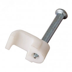 Крепеж кабеля плоский 12х6 мм, белый (50 шт/уп) Крепеж кабеля плоский 12х6 мм, белый (50 шт/уп)