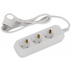 Удлинитель электрический 3 розетки с заземлением 1,5м ПВС 3x0.75мм2 UDL-10-315-E Greenline ЭРА