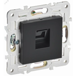 SKANDY Розетка компьютерная RJ45 кат.5E SK-K01Bl черный IEK SKANDY Розетка компьютерная RJ45 кат.5E SK-K01Bl черный IEK