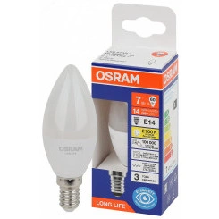 Лампа светодиодная LED 7Вт Е14 2700К 600Лм свеча 220В (замена 60Вт) OSRAM Лампа светодиодная LED 7Вт Е14 2700К 600Лм свеча 220В (замена 60Вт) OSRAM