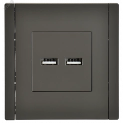 FORTE&PIANO Розетка USB A+A 3,1А FP349 серый IEK FORTE&PIANO Розетка USB A+A 3,1А FP349 серый IEK