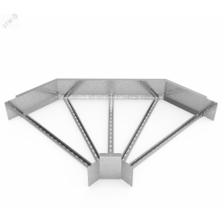Кабельрост угловой  с R=100 мм 90 горизонтальный РУ190Г.1000.200.100.3.1