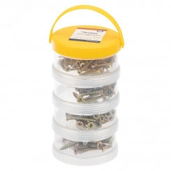 Набор саморезов для ДСП (140 шт) KRANZ Набор саморезов для ДСП (140 шт) KRANZ