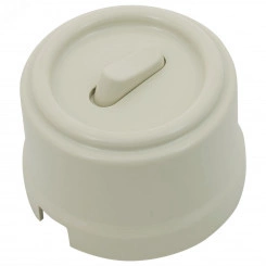 Выключатель Лизетта 1-кл. перекрестный, пластик, цвет Слоновая кость (клавишный) Выключатель Лизетта 1-кл. перекрестный, пластик, цвет Слоновая кость (клавишный)