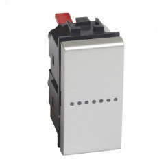 Livinglight. Кнопка аксиальная одноклавишная 10А 250В. Автоматические клеммы. 1 модуль. Цвет Алюминий Livinglight. Кнопка аксиальная одноклавишная 10А 250В. Автоматические клеммы. 1 модуль. Цвет Алюминий