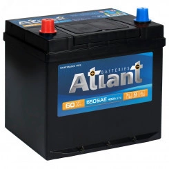 Аккумулятор автомобильный ATLANT Blue Asia 60Ah L+ (нижний борт)