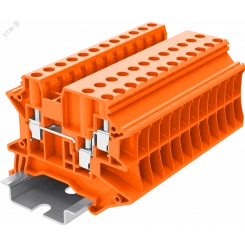 Клемма TU 1-2 винтовая, сечение 4 мм. кв., оранжевая