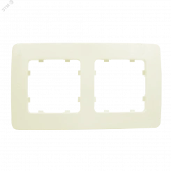 Рамка двухместная, скрытой установки, цвет слоновая кость