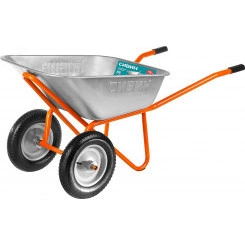 Тачка строительная, двухколесная, оцинкованная сталь, СТ-22, 110 л, 200 кг Тачка строительная, двухколесная, оцинкованная сталь, СТ-22, 110 л, 200 кг