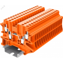 Клемма TU 2-2 винтовая, сечение 2,5 мм. кв., оранжевая