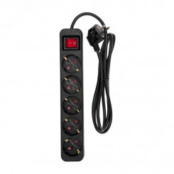 Удлинитель STANDARD 5 гнезд, 1,5 м, 3х1,0 мм2, с/з, с выключателем, черный Удлинитель STANDARD 5 гнезд, 1,5 м, 3х1,0 мм2, с/з, с выключателем, черный