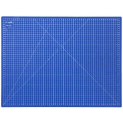 Коврик ''ЭКСПЕРТ'', непрорезаемый, 3мм, цвет синий, 600х450 мм
