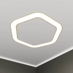 Светильник светодиодный RVE-LBX-HOLE-HEXA-SOFT-1030-V (Шестиугольник закругл. с отв. 1030х950х100мм S80мм 72Вт встраиваемый 4000K Белый)