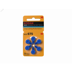 Батарейка ZA675-6BL [KZA675-6] MAX Hearing Aid (360/1800/45000)