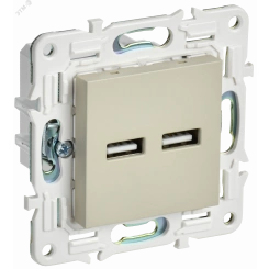 SKANDY Розетка USB A+A 3,1А SK-R15B бежевый IEK