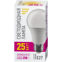 Лампа светодиодная 25вт OLL-A60-25-230-2.7K-E27-PROMO ОНЛАЙТ