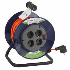 Удлинитель силовой RPx-4es-3х1.0-20m на п. катушке c/з 4 гн 20м ПВС 3х1 RPx-4es-3х1.0-20m ЭРА