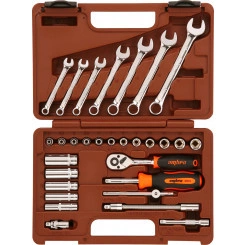Набор инструмента 1/4''DR, 30 предметов Набор инструмента 1/4''DR, 30 предметов