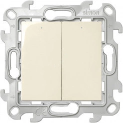 Выключатель двухклавишный с подвсеткой, слоновая кость