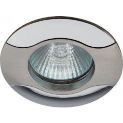 Светильник встраиваемый литой волна KL18 SN/CH MR16,12V/220V, 50W сатин никель/хром (100/2000) ЭРА Светильник встраиваемый литой волна KL18 SN/CH MR16,12V/220V, 50W сатин никель/хром (100/2000) ЭРА