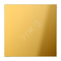 Крышка без отверстий для произвольных вырезов (с несущей платой)  Серия LS990  Материал- металл  Цвет- золото
