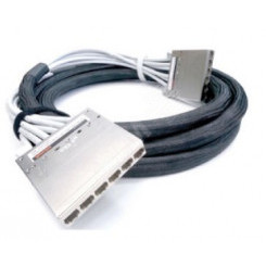 Претерминированная медная кабельная сборка с кассетами на обоих концах категория 6A экранированная LSZH 3 м цвет серый