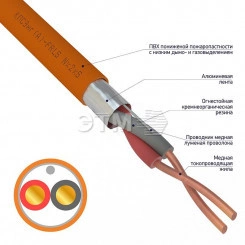 Кабель огнестойкий КПСЭнг(А)-FRLS 1x2x0,50 кв.мм, 200 м