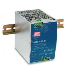 Источник питания на DIN-рейку 24 В,20 А,480ВТ, MEANWELL, I класс защиты, 85,5х125,2х128,5мм