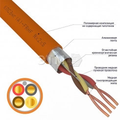 Кабель огнестойкий КПСЭнг(А)-FRHF 2x2x0,50 кв.мм, 200 м