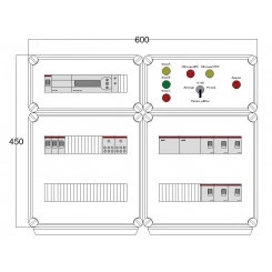 Щит управления электрообогревом DEVIbox HS 6x3400 D850 (в комплекте с терморегулятором) Щит управления электрообогревом DEVIbox HS 6x3400 D850 (в комплекте с терморегулятором)