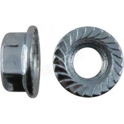 Гайка DIN6923 М5 шестигранная с фланцем оцинкованная (100 шт)