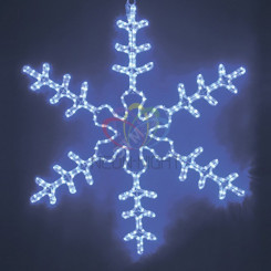 Фигура профессиональная световая Большая Снежинка cиний 95х95см