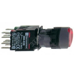 Кнопка 16мм 12-24В красная