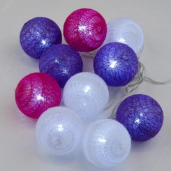 Гирлянда светодиодная Клубки на батарейках 2AA (не в/к) 2м 10 светодиодов Белый свет Провод прозрачный ULD-S0200-010/STB/2AA WHITE IP20 TANGLES-1