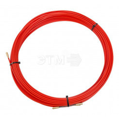 Протяжка кабельная (мини УЗК в бухте), стеклопруток, d=3,5 мм, 30 м, красная