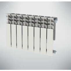 Радиатор алюминиевый секционный 500/100/6 боковое подключение Радиатор алюминиевый секционный 500/100/6 боковое подключение