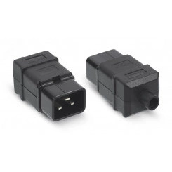 Вилка С20 разборная, 16А, 250 V, черная Вилка С20 разборная, 16А, 250 V, черная