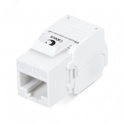 Вставка Keystone Jack RJ-45(8P8C), 180 градусов, категория 5e, без инструмента Toolless, белая