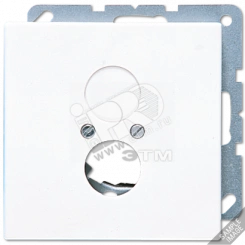 Крышка для 2-х гнезд (разъемов для громкоговорителей)  слоновая кость