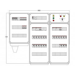 Щит управления электрообогревом DEVIBOX HR 21x1700 D316 (в комплекте с терморегулятором и датчиком температуры)