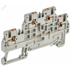 Колодка клеммная CP-ML 2 ур. 1,5мм2 серая IEK