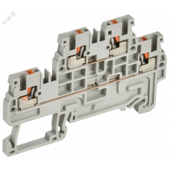 Колодка клеммная CP-ML 2 ур. 1,5мм2 серая IEK