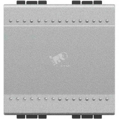 LivingLight Кнопка с автоматическими клеммами 2 модуля алюминий LivingLight Кнопка с автоматическими клеммами 2 модуля алюминий