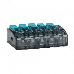 Клемма строительно-монтажная OptiKit СМК 221-415 с рычагом 5 отверстий 0,2-2,5(4,0)мм2 Клемма строительно-монтажная OptiKit СМК 221-415 с рычагом 5 отверстий 0,2-2,5(4,0)мм2