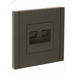 FORTE&PIANO Розетка компьютерная двойная RJ45 кат.6 FP334 серый IEK FORTE&PIANO Розетка компьютерная двойная RJ45 кат.6 FP334 серый IEK