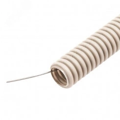 Труба гофрированная из ПВХ, с зондом, d 20мм, 25 м/уп Труба гофрированная из ПВХ, с зондом, d 20мм, 25 м/уп