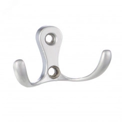 Крючок 207, 2-х рожковый, мат. хром (1 шт) - пакет Tech-Krep Крючок 207, 2-х рожковый, мат. хром (1 шт) - пакет Tech-Krep