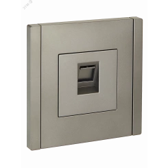 FORTE&PIANO Розетка компьютерная RJ45 кат.5E FP532 сталь IEK FORTE&PIANO Розетка компьютерная RJ45 кат.5E FP532 сталь IEK